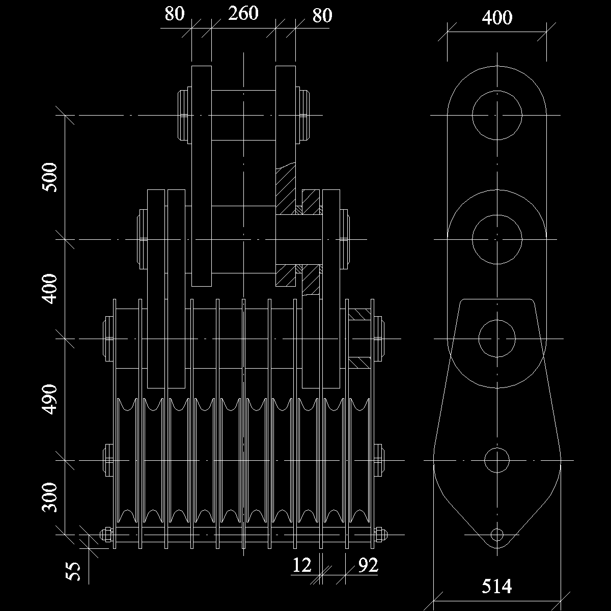 200吨10论滚针轴承滑车.dwg