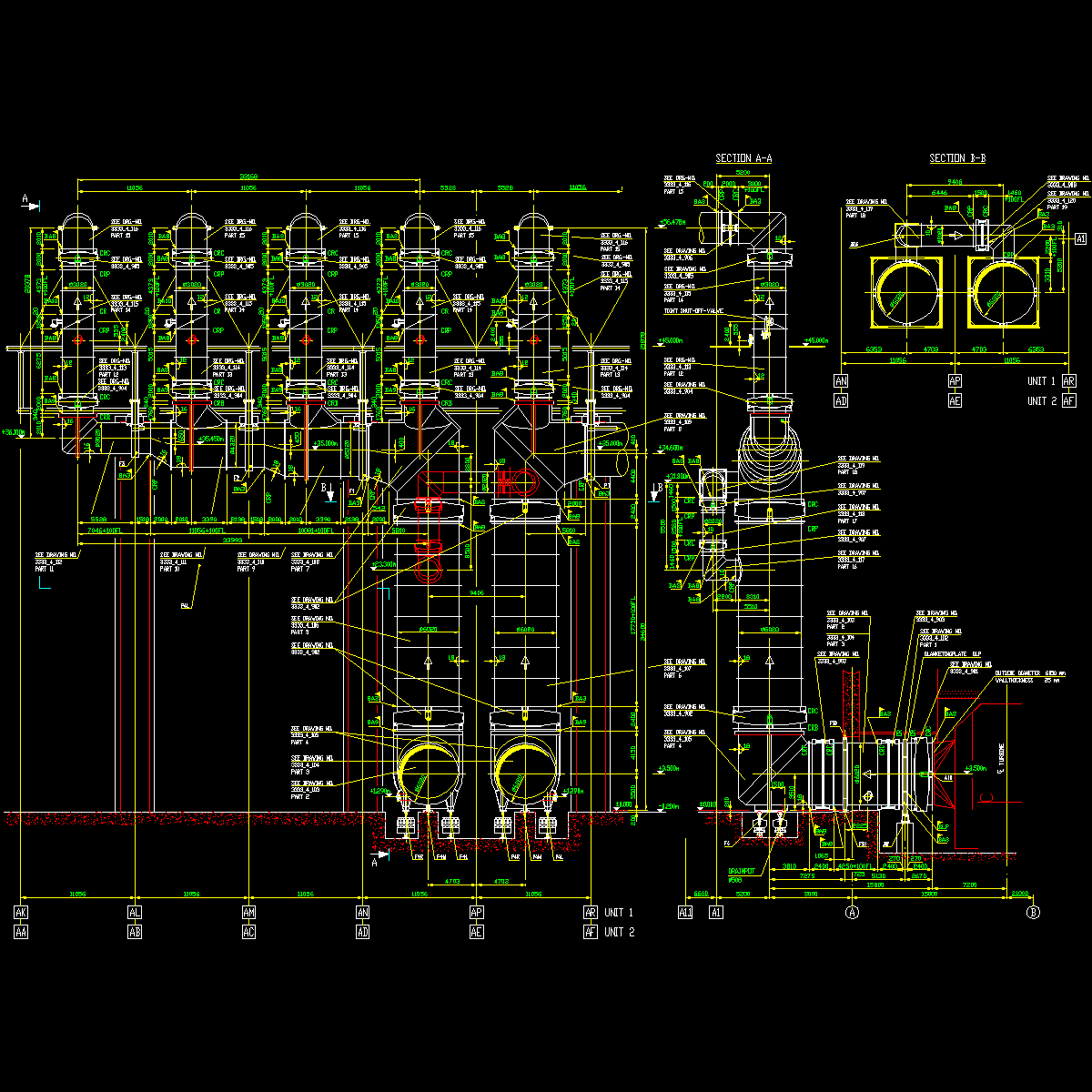 3333_0_101_rev_0_arrangement_steam_duct_unit_1_2.dwg