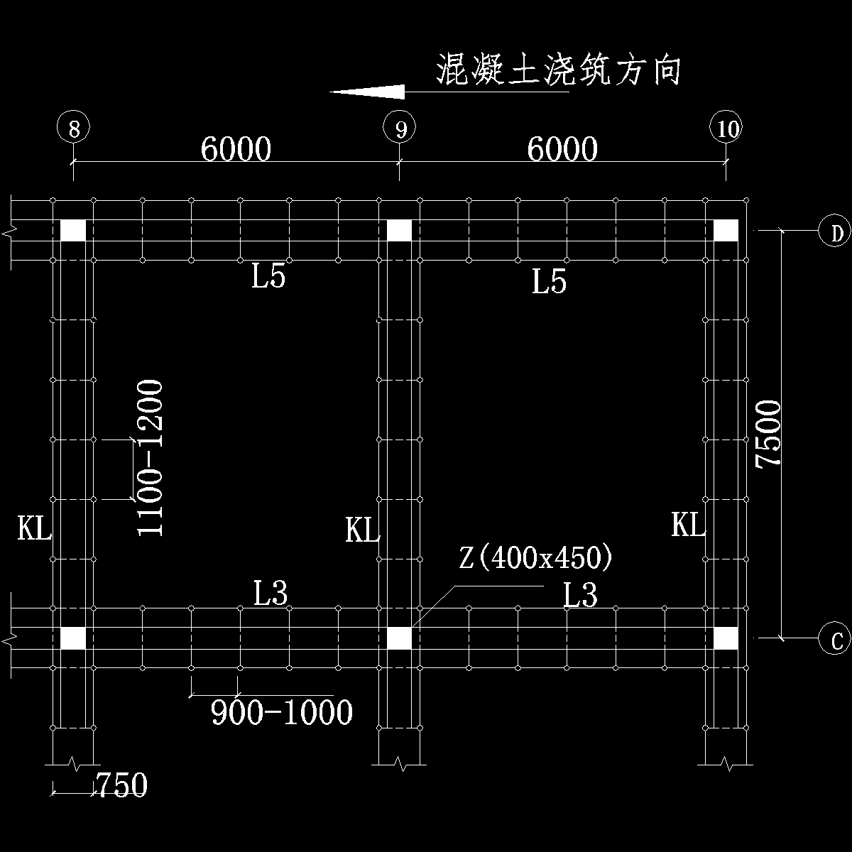 框架梁支模平面图布置图.dwg