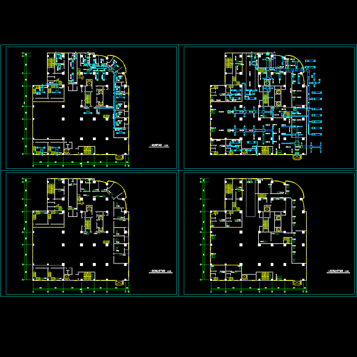 双层酒廊中央空调设计CAD施工图纸.dwg