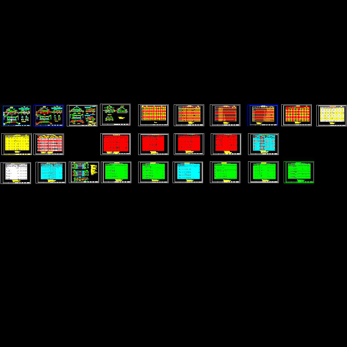 石拱涵全套CAD施工图纸(三视图).dwg