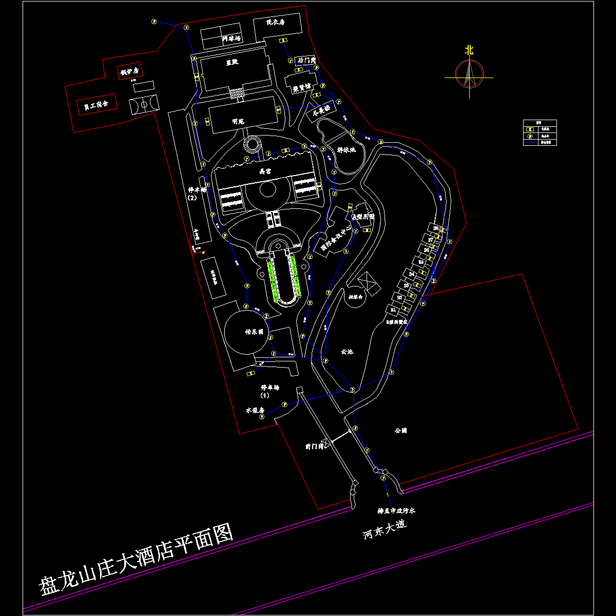 新盘龙山庄排水总平面.dwg