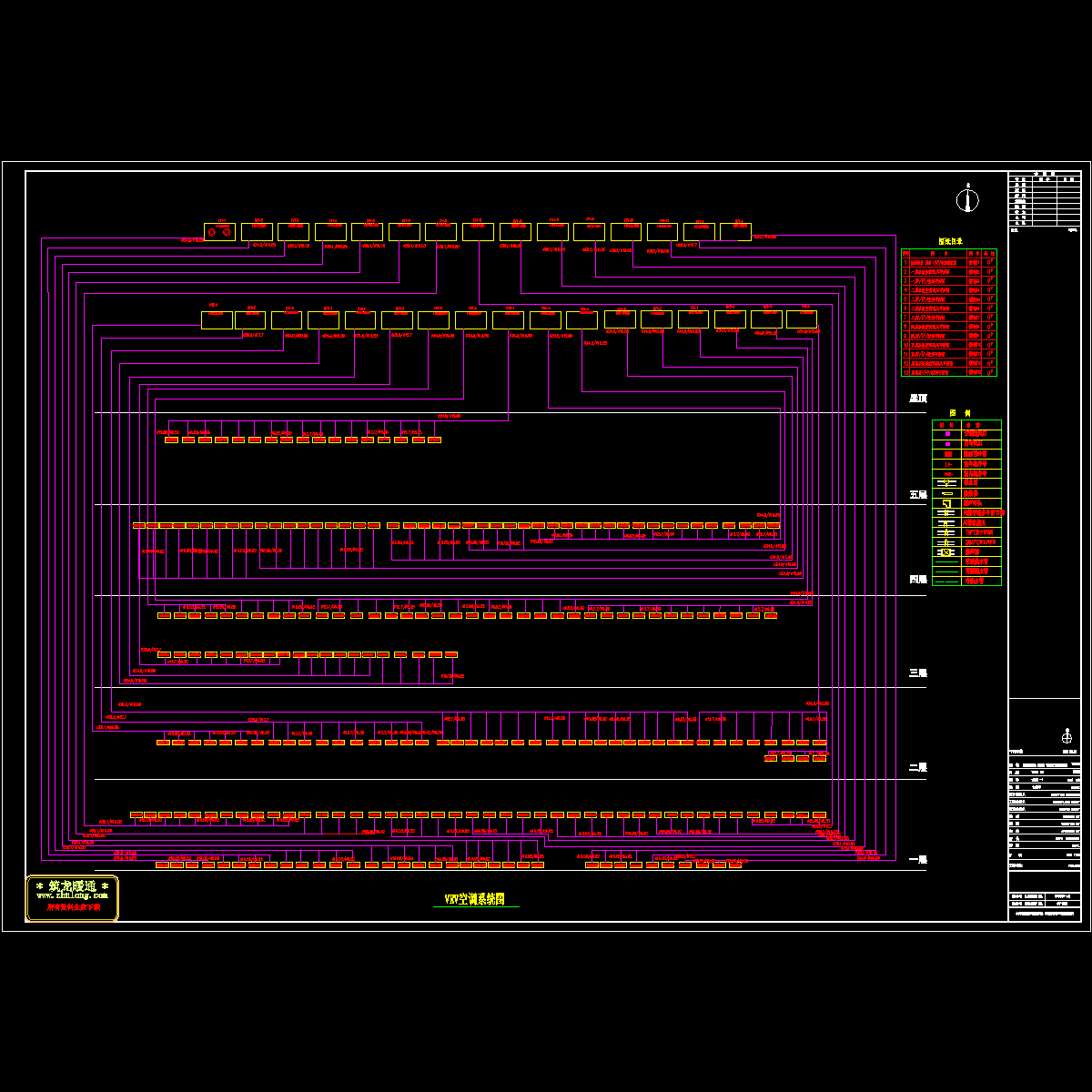 设初-01图纸目录 图例 vrv空调系统图.dwg