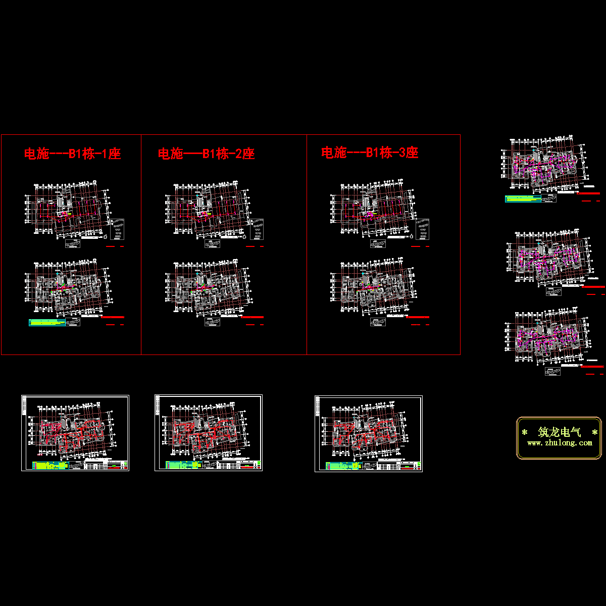 小区26层住宅楼强电设计CAD施工图纸.dwg