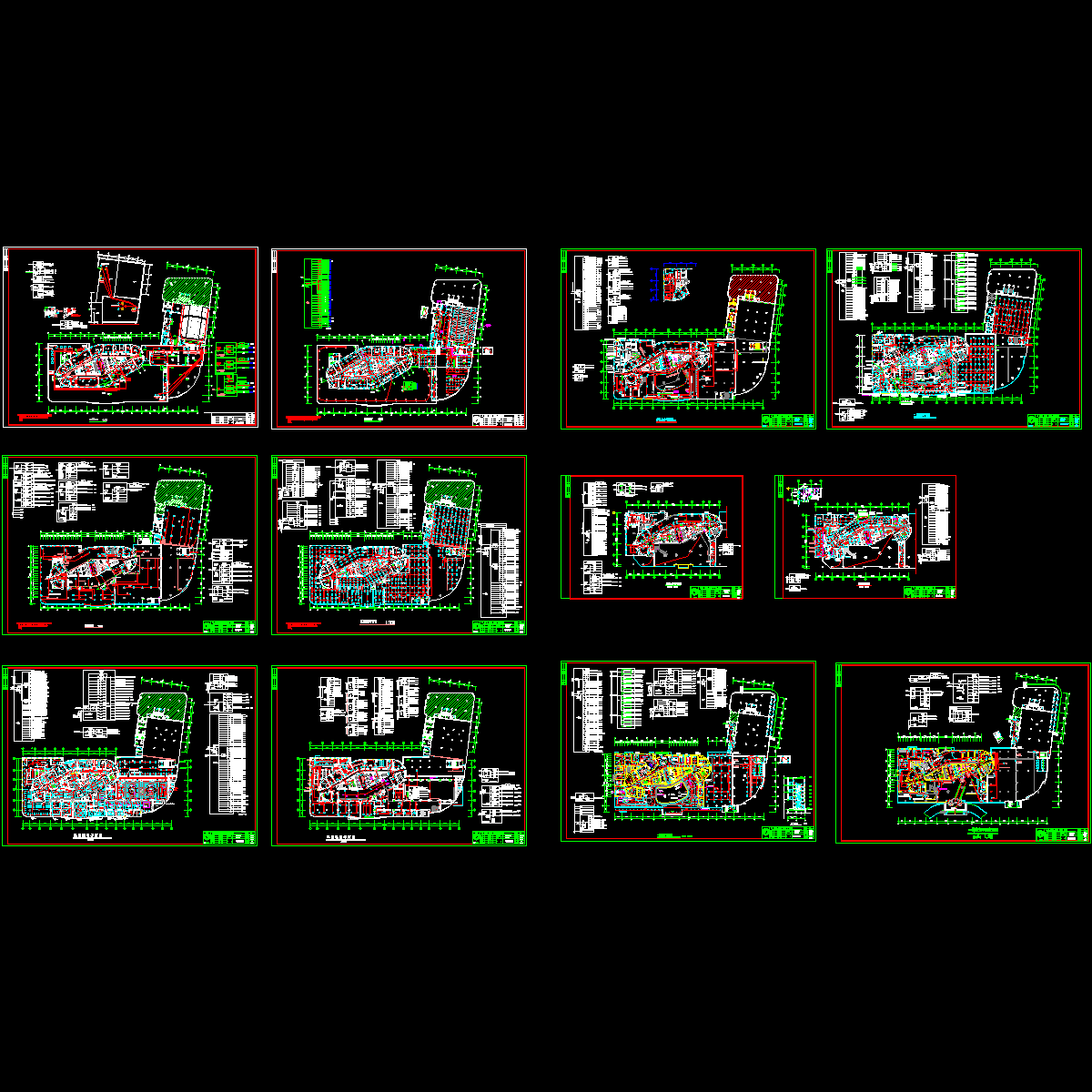 [CAD]大厦裙房照明电力图纸（总共12页图纸）.dwg