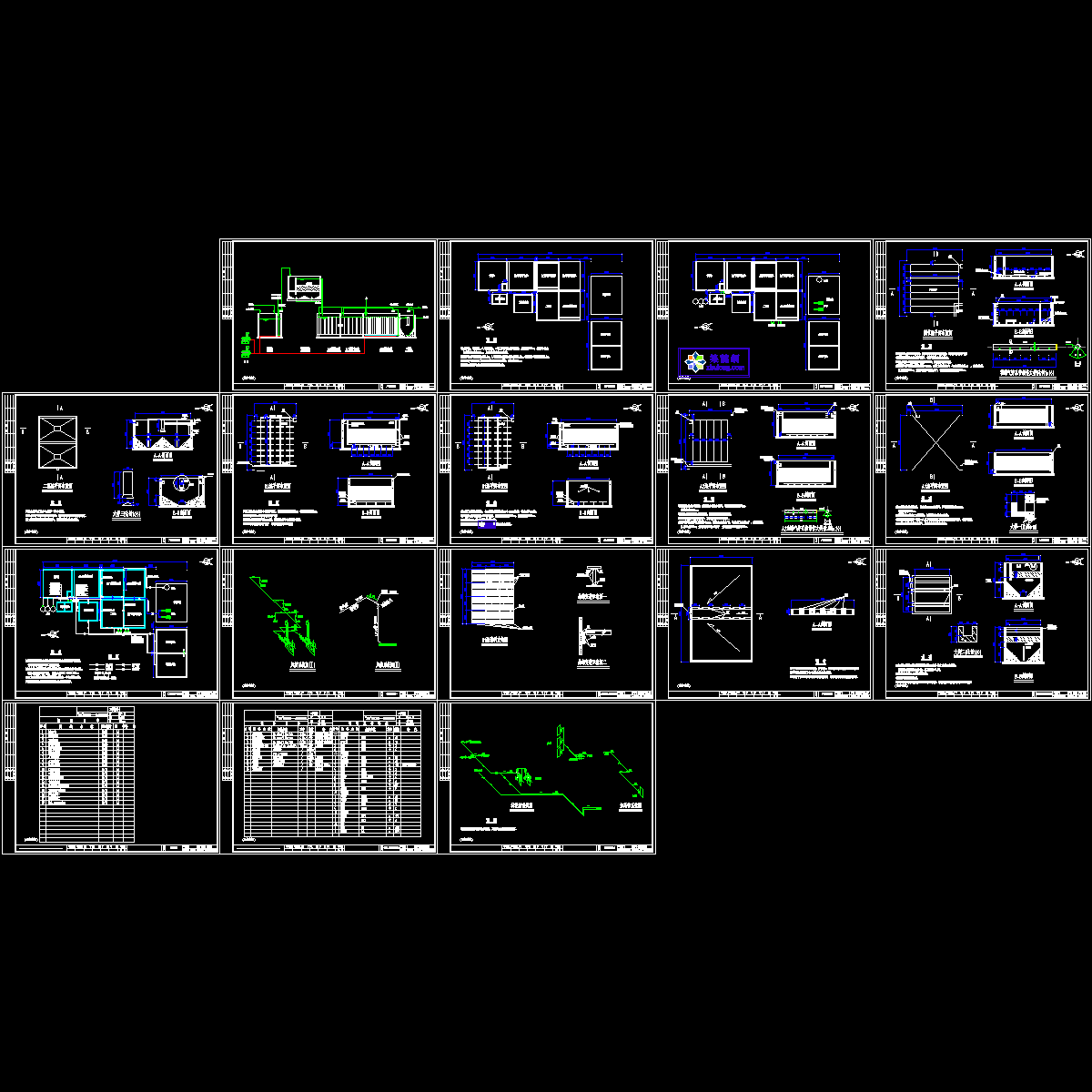 矿业废水工艺CAD施工图纸.dwg