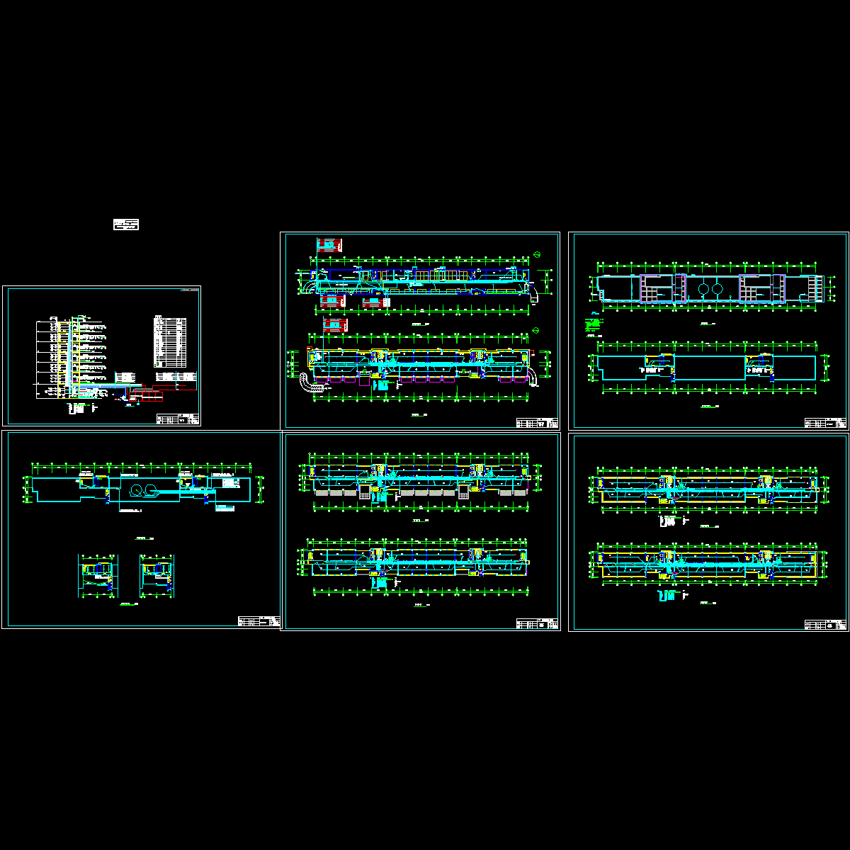 6层办公楼消防CAD施工图纸（总共6张）.dwg