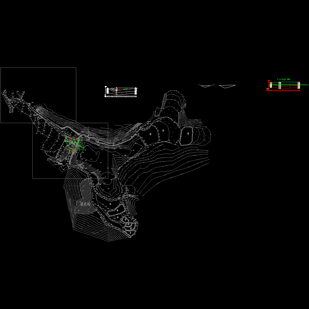 低涵溢洪道开挖布置.dwg