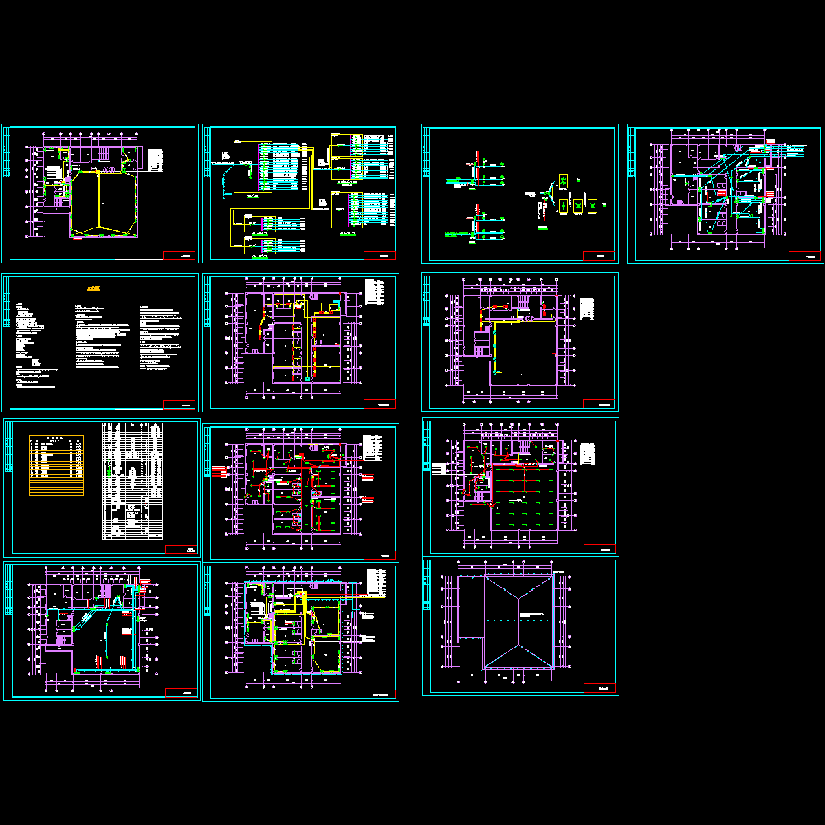 [CAD]2层大饭店电气设计全套(钢筋混凝土结构).dwg