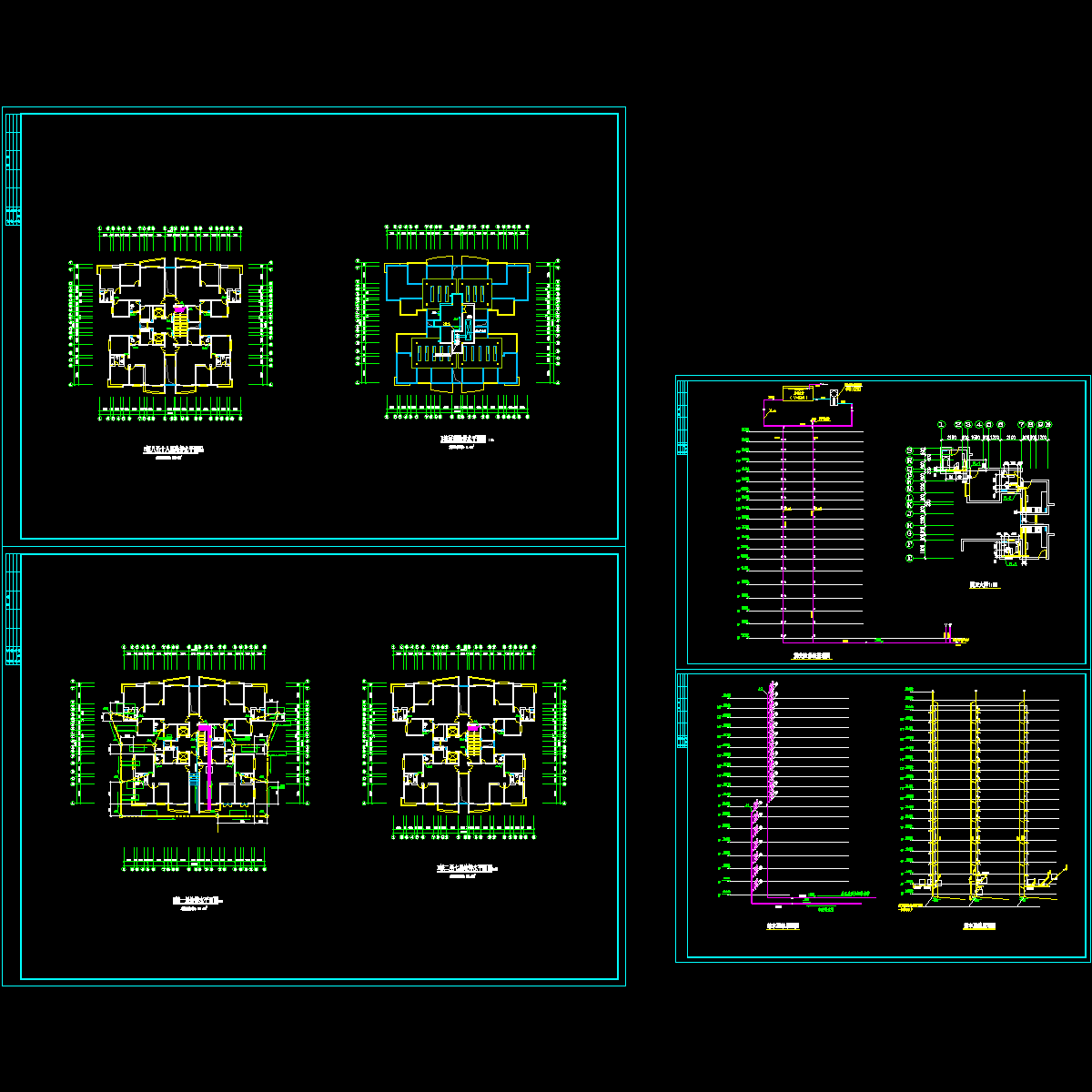 18层住宅楼给排水设计CAD施工图纸.dwg