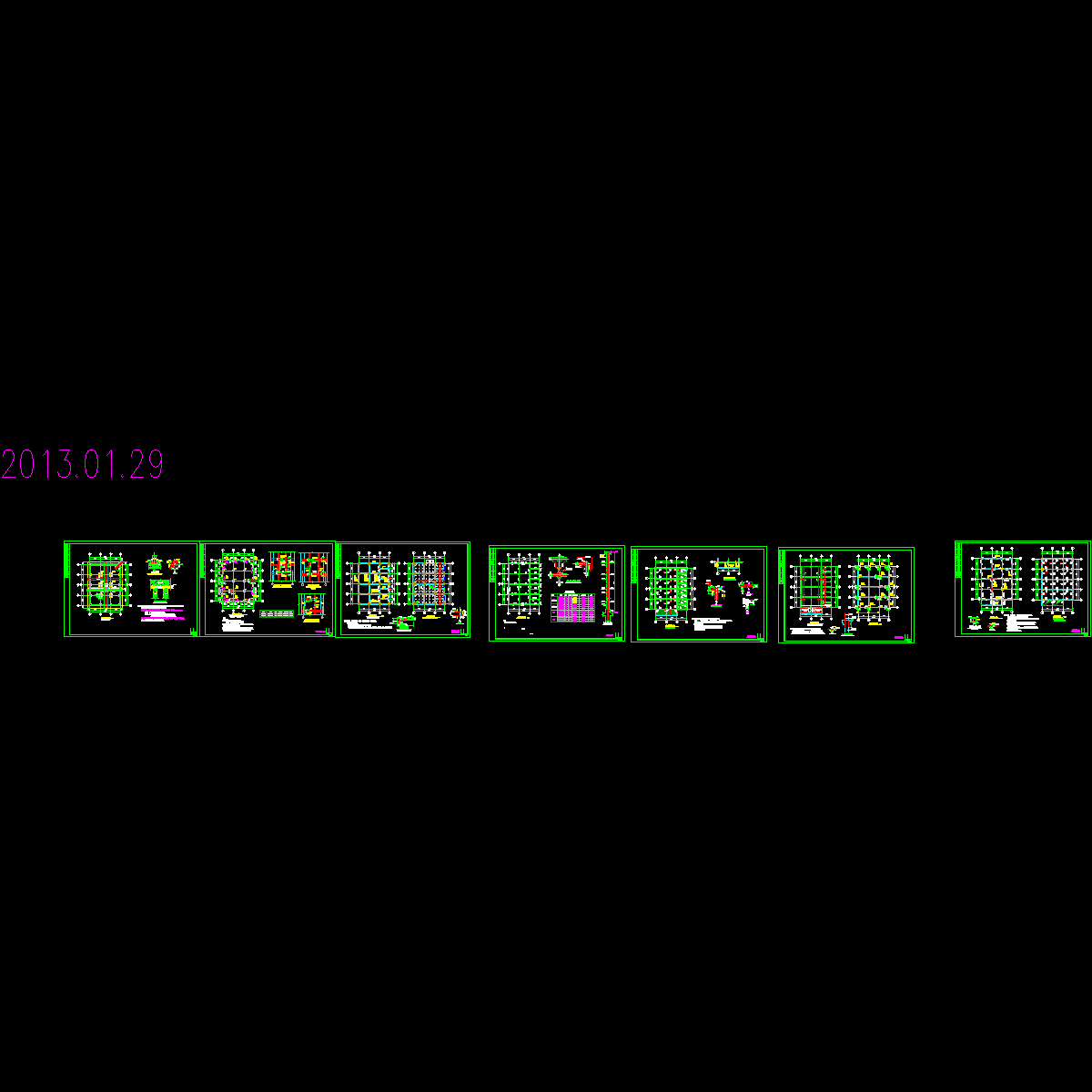 麦仓混凝土结构CAD施工图纸(桩基础)(二级结构安全).dwg