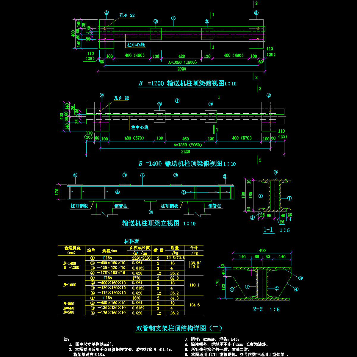 42-2 双管钢支架柱顶结构详图（二）.dwg