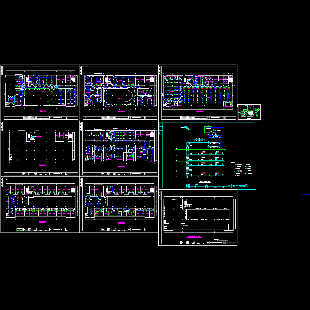 7层办公楼空调设计CAD施工图纸.dwg