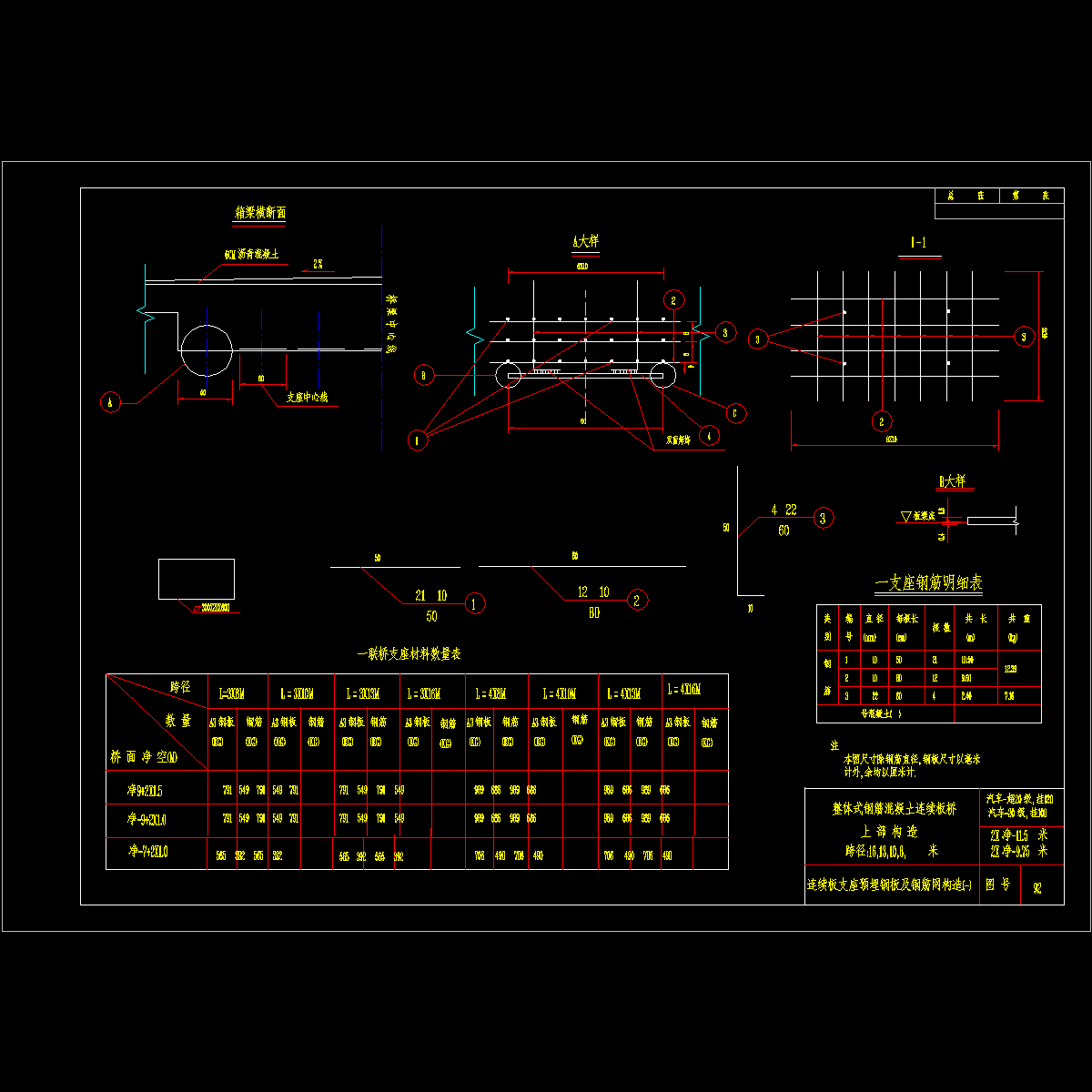 连续板支座预埋钢板及钢筋网构造1.dwg