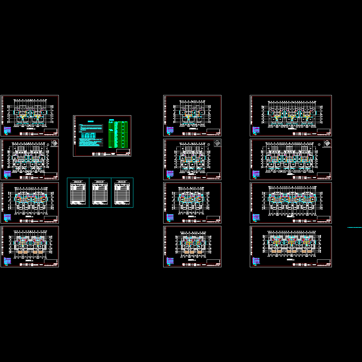 [CAD]上3层工程空调图纸（总共12页图纸）.dwg