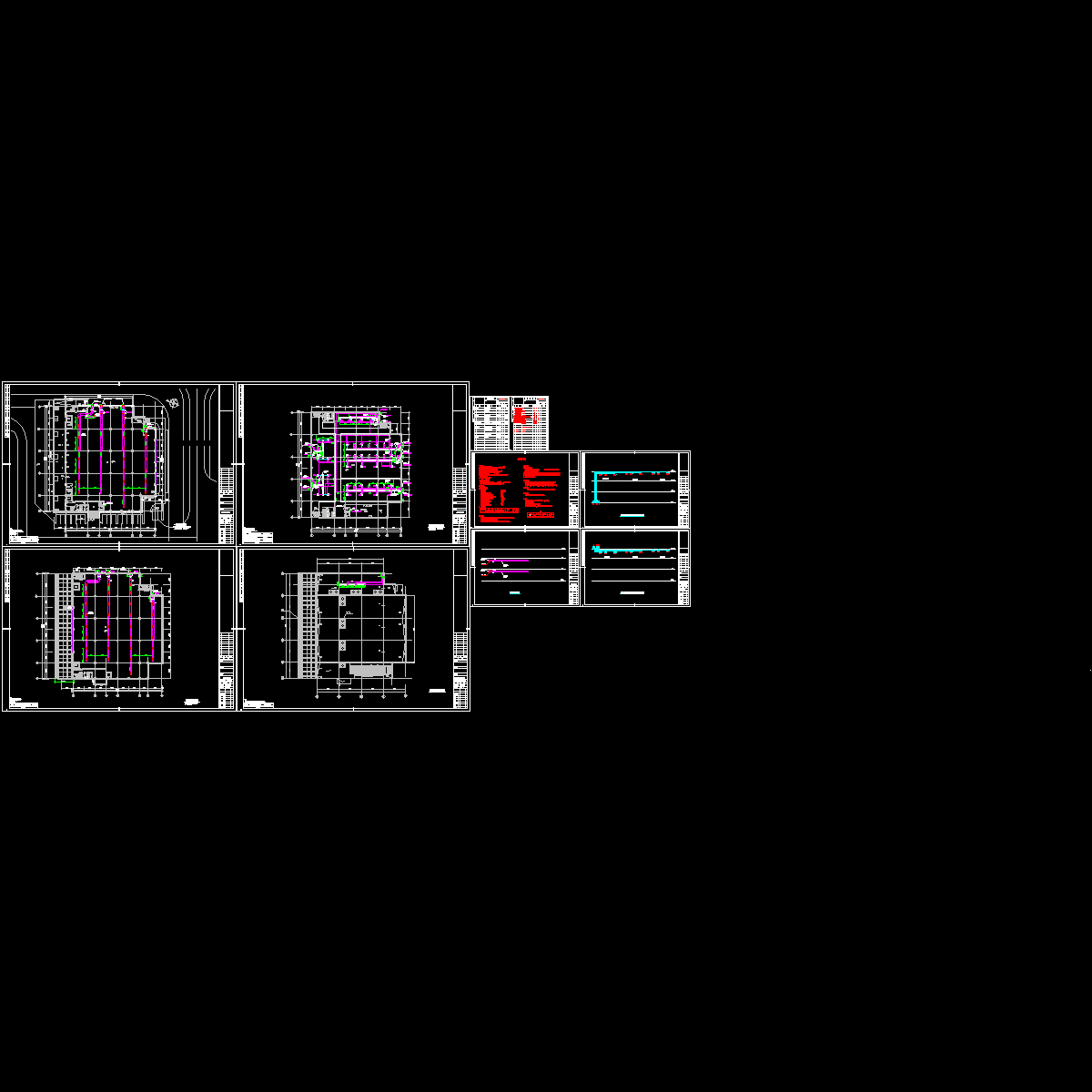 [CAD]机场7872平米3层仓库空调通风图纸.dwg