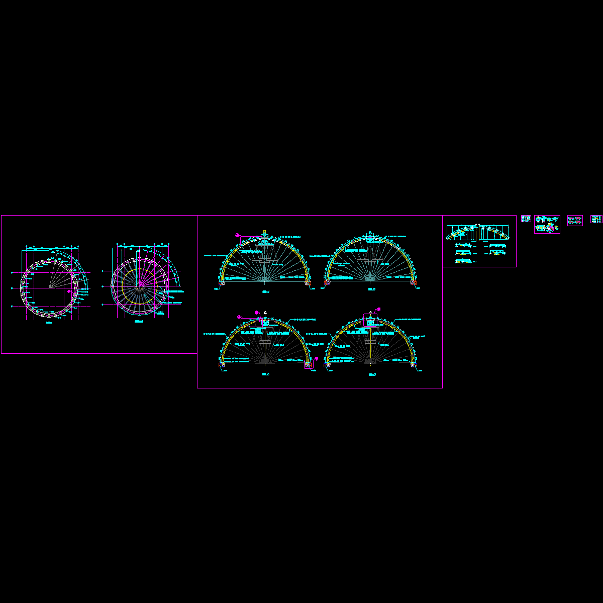 玻璃穹顶结构设计CAD图纸(节点详图).dwg