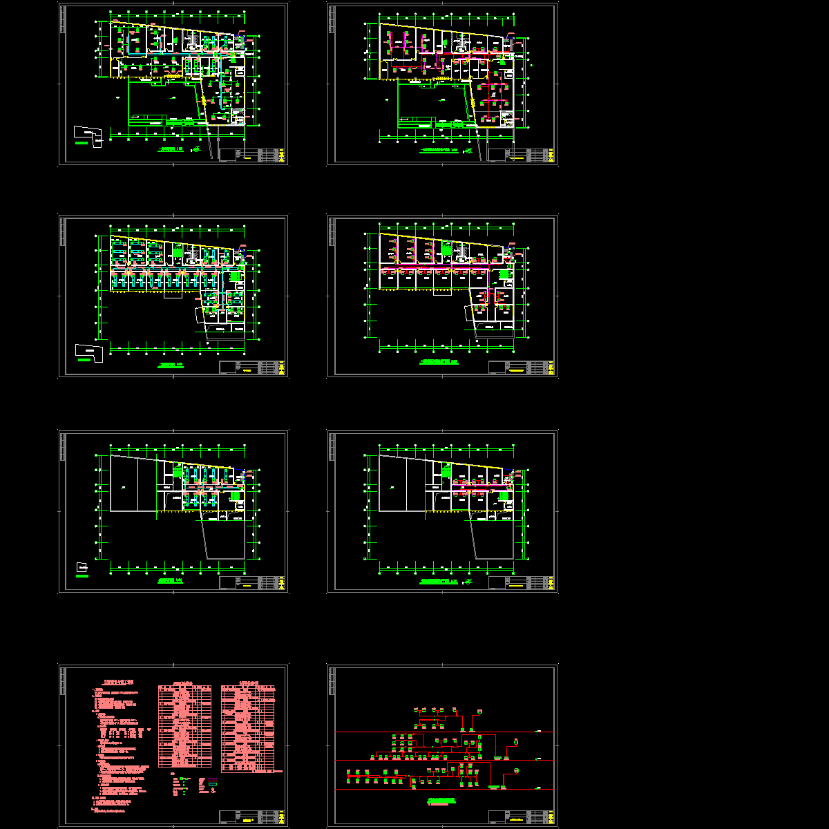 2600平3层办公楼空调设计CAD施工图纸.dwg