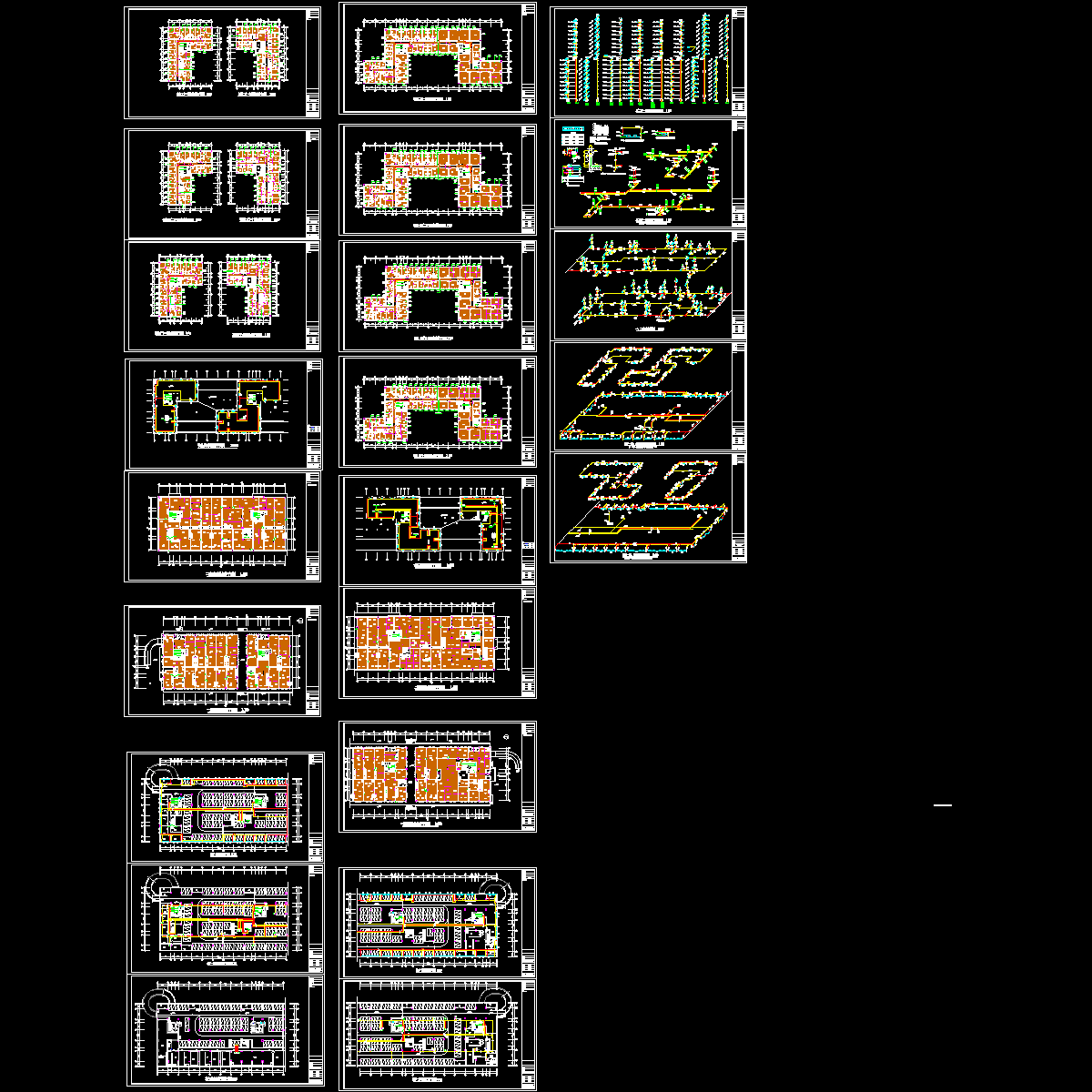 广场采暖设计CAD图纸，共23张.dwg