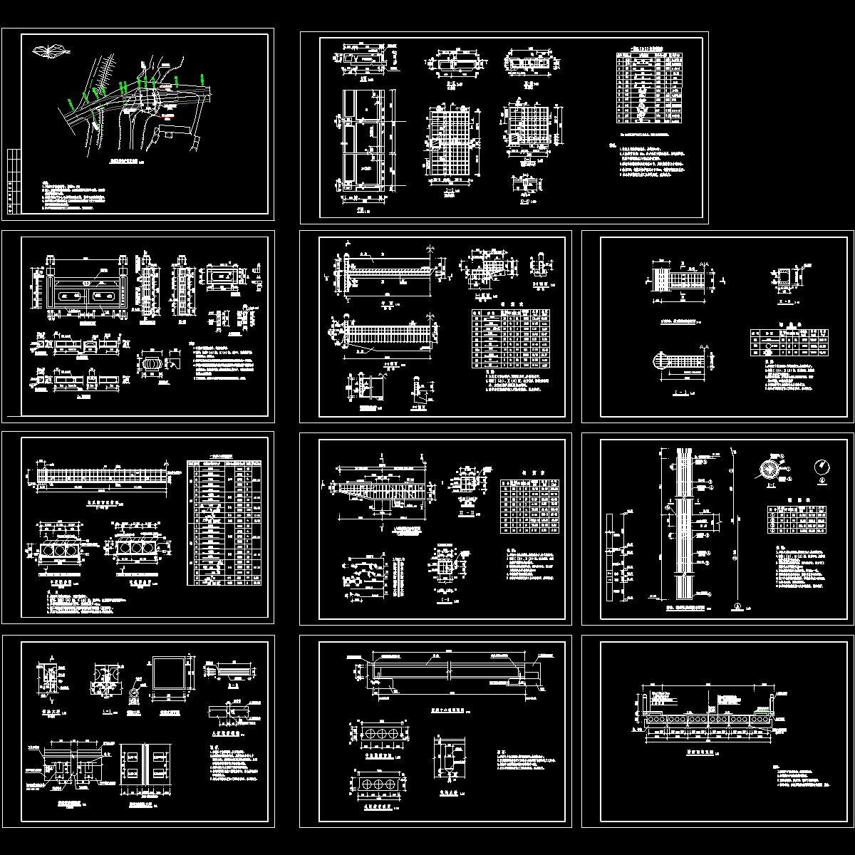 10m板桥结构工程成套CAD设计图纸.dwg