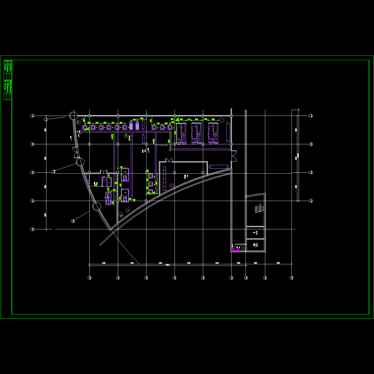 螺杆机制冷机房平面图.dwg