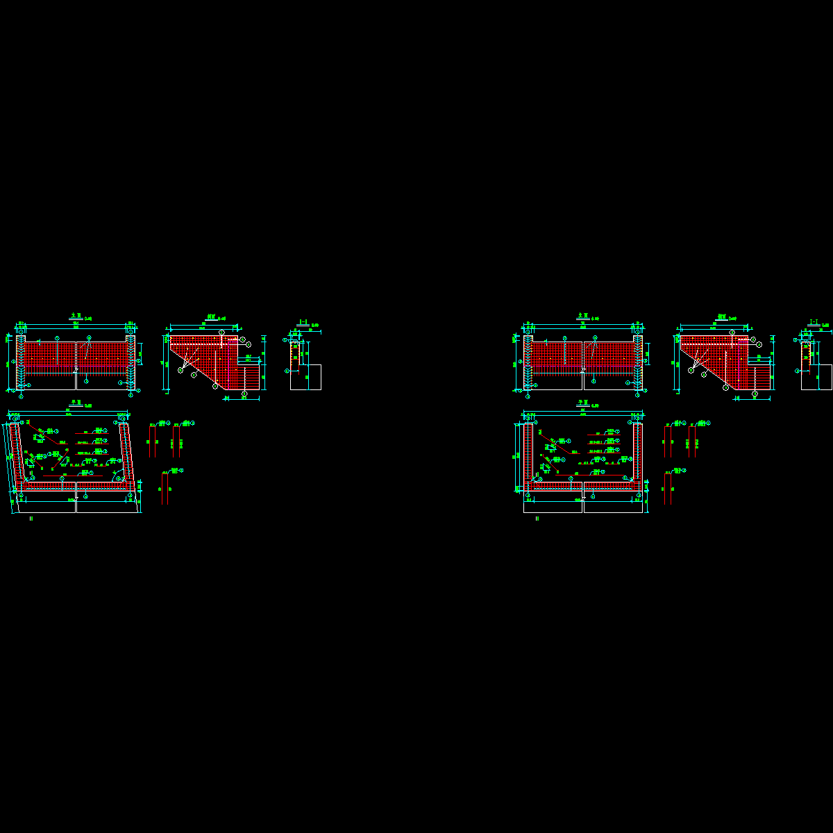 12、13-桥台耳、背墙钢筋构造图(二aa).dwg