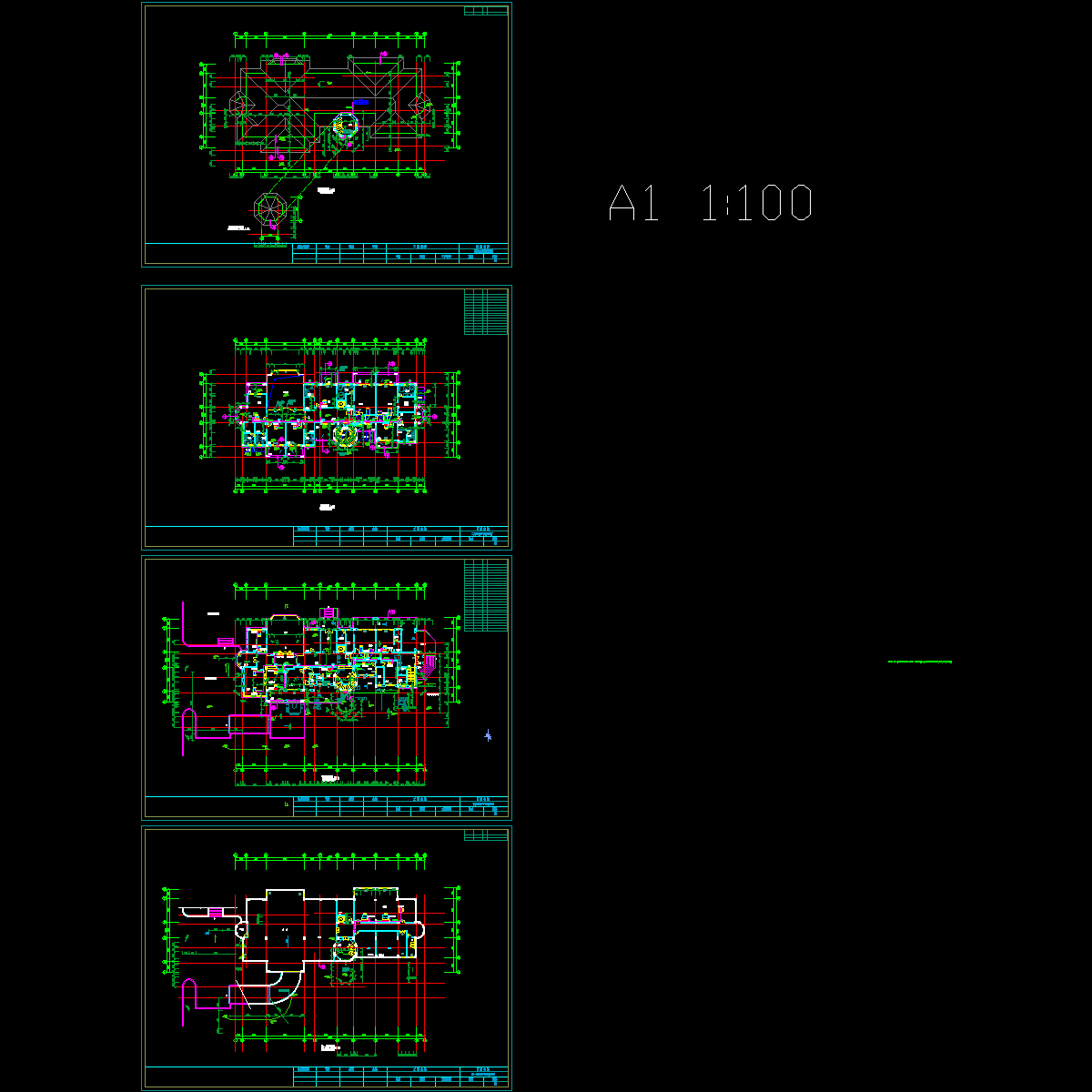 [CAD]上两层别墅空调图纸（地下1层）.dwg