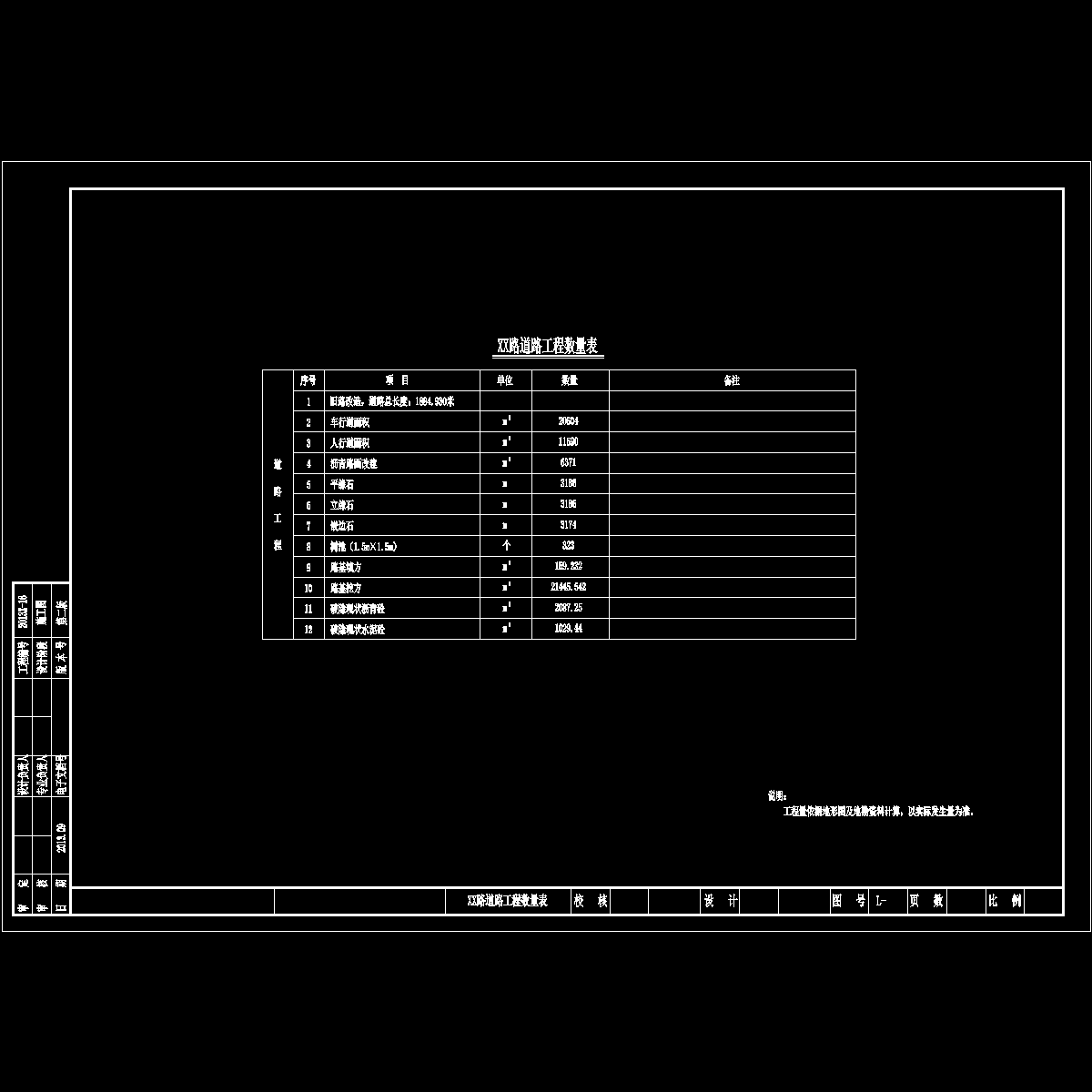 道路工程数量表.dwg