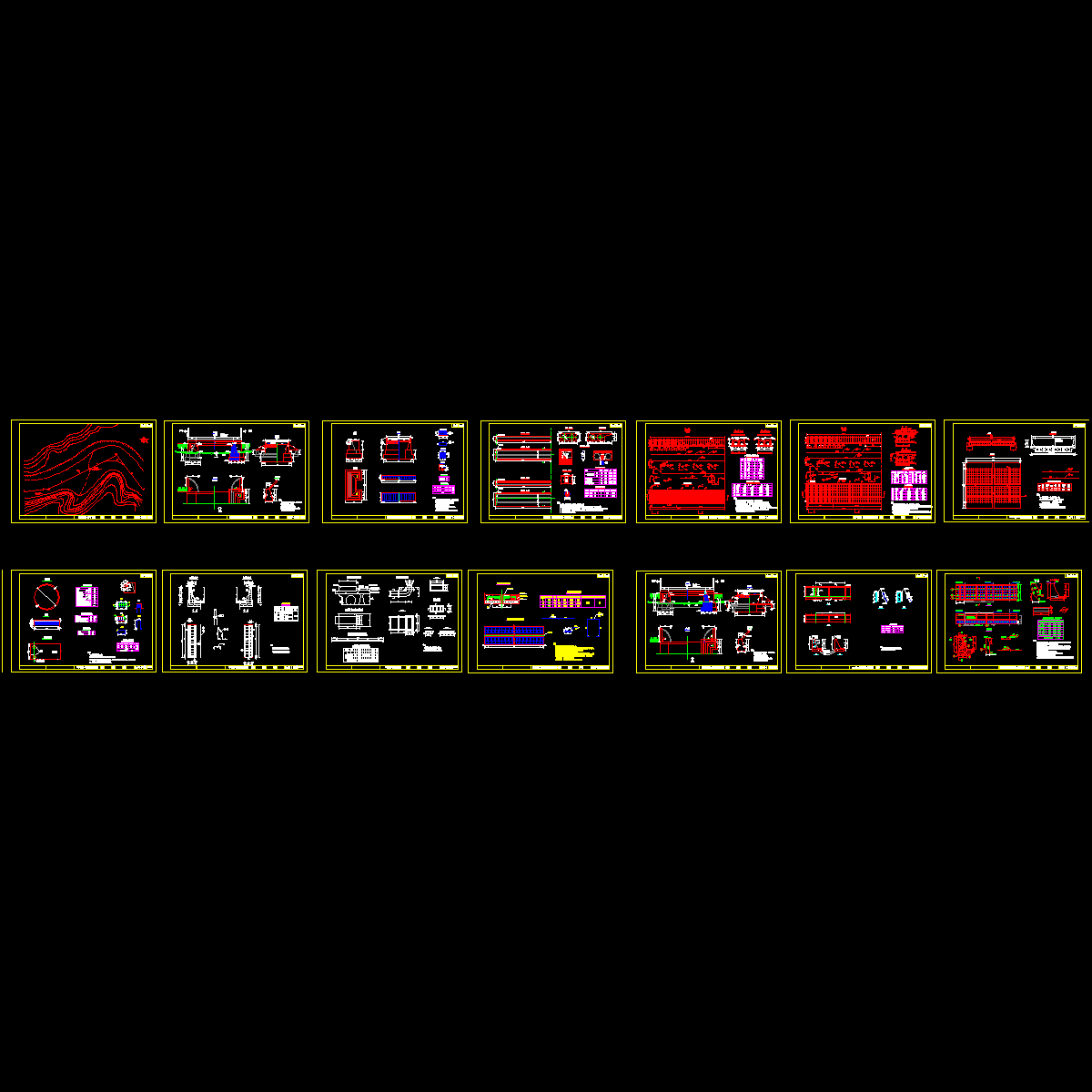 [CAD]1-13m空心板桥全套设计图纸.dwg