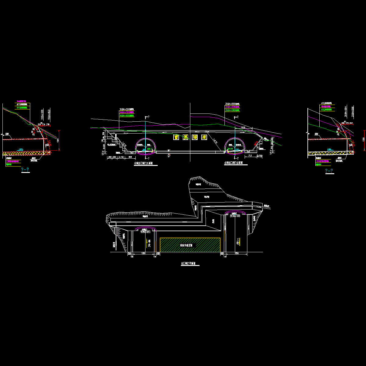 隧道出口洞门设计图.dwg