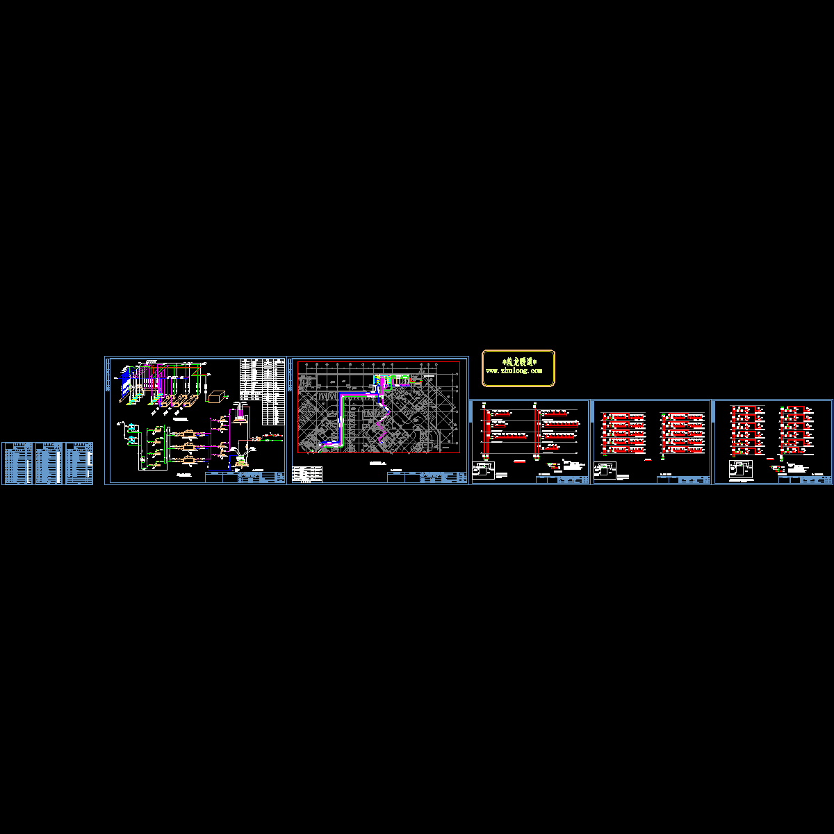 [CAD]华东暖通机房系统图纸（总共8页图纸）.dwg