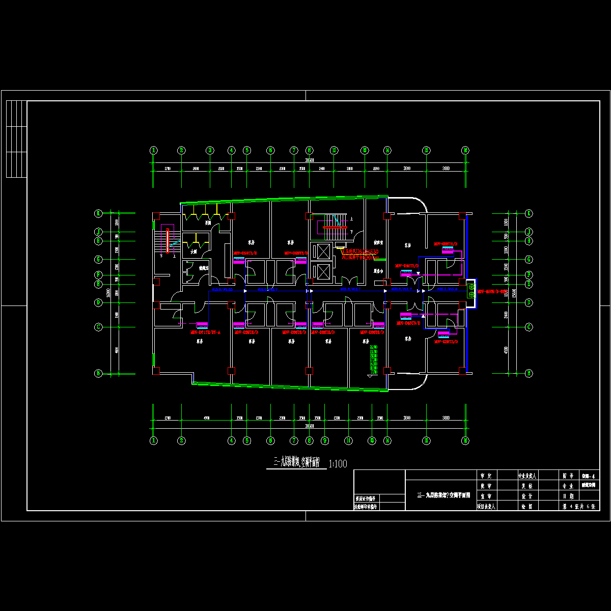 三到九层空调平面图.dwg