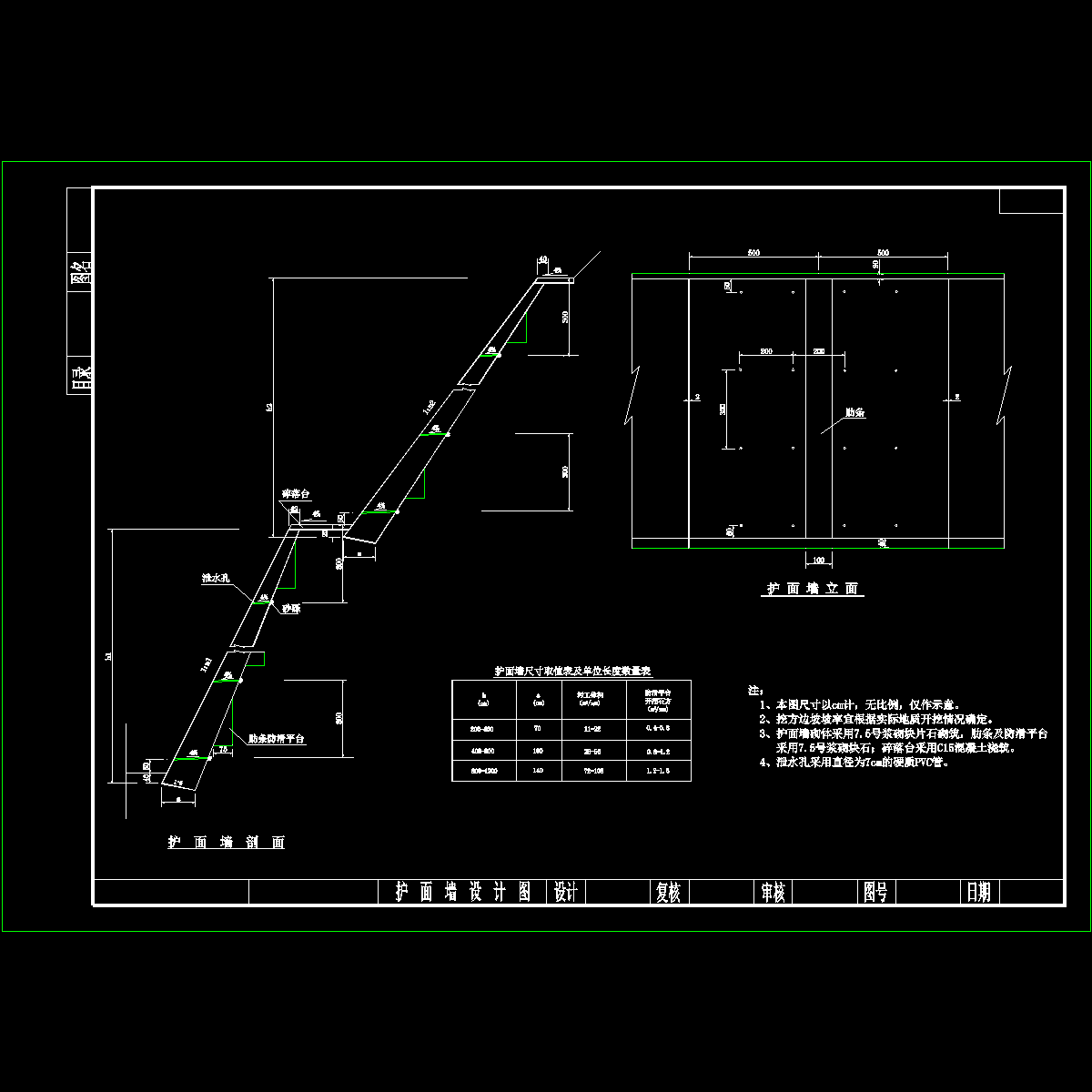 护面墙设计图.dwg