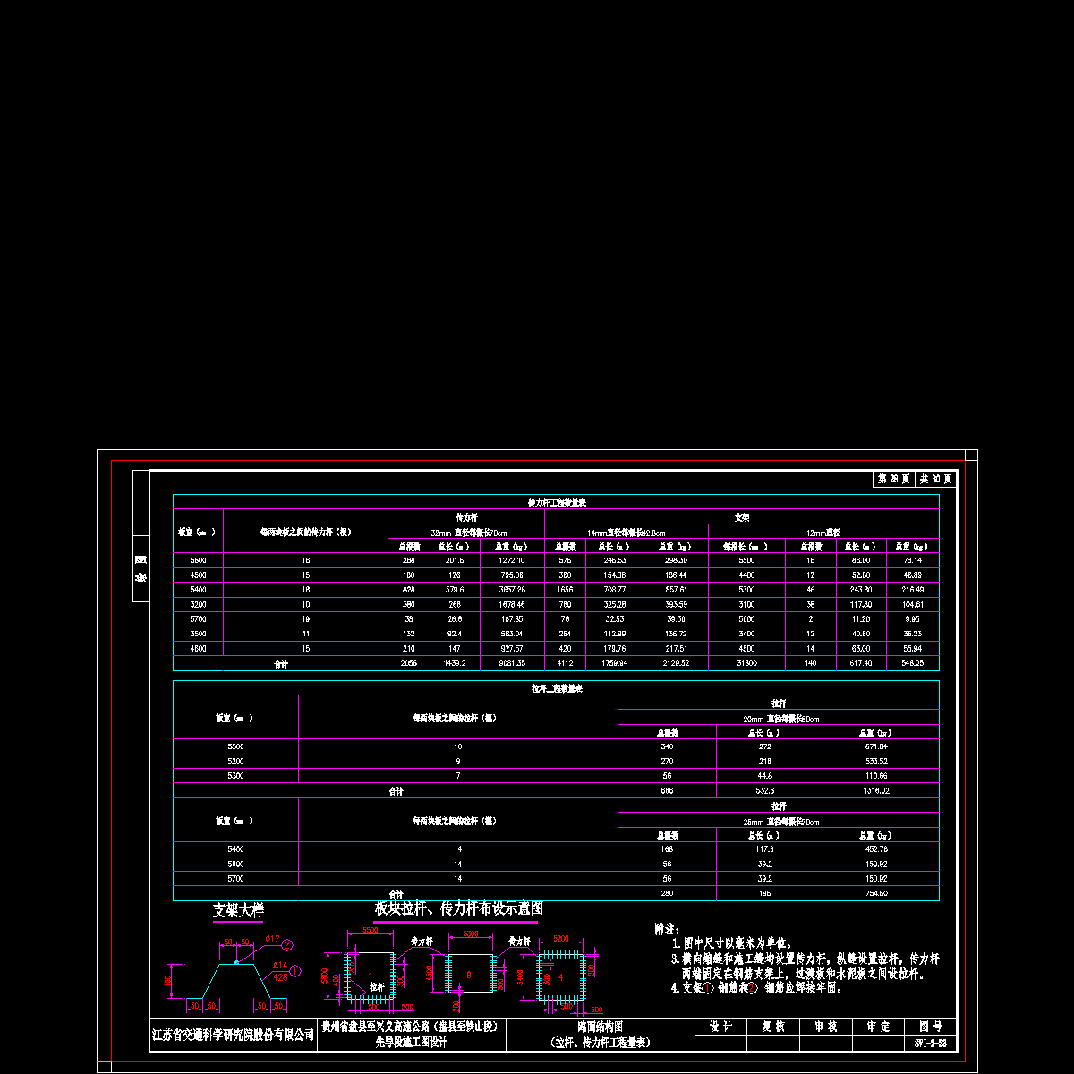 收费站路面拉杆传力杆布置图.dwg