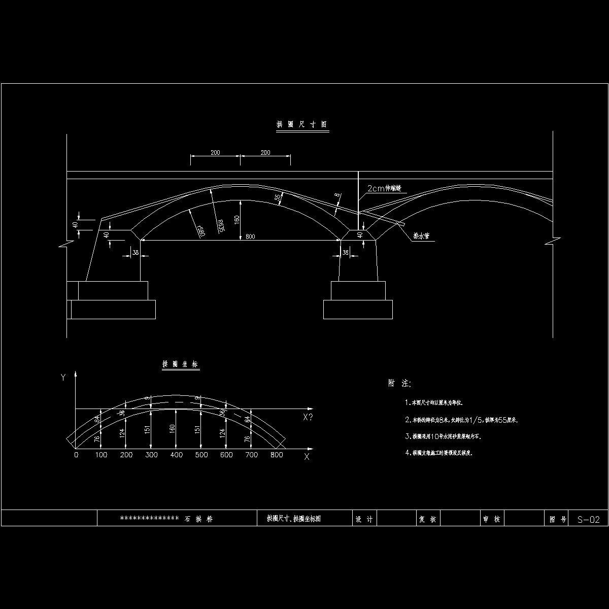 s02拱圈尺寸、拱圈坐标图.dwg