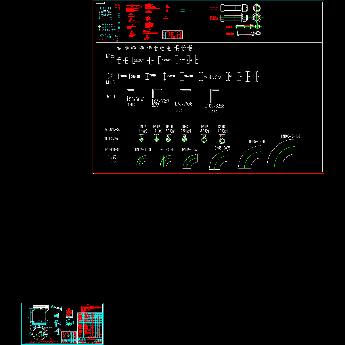 100立方拱顶油罐罐装配图.dwg