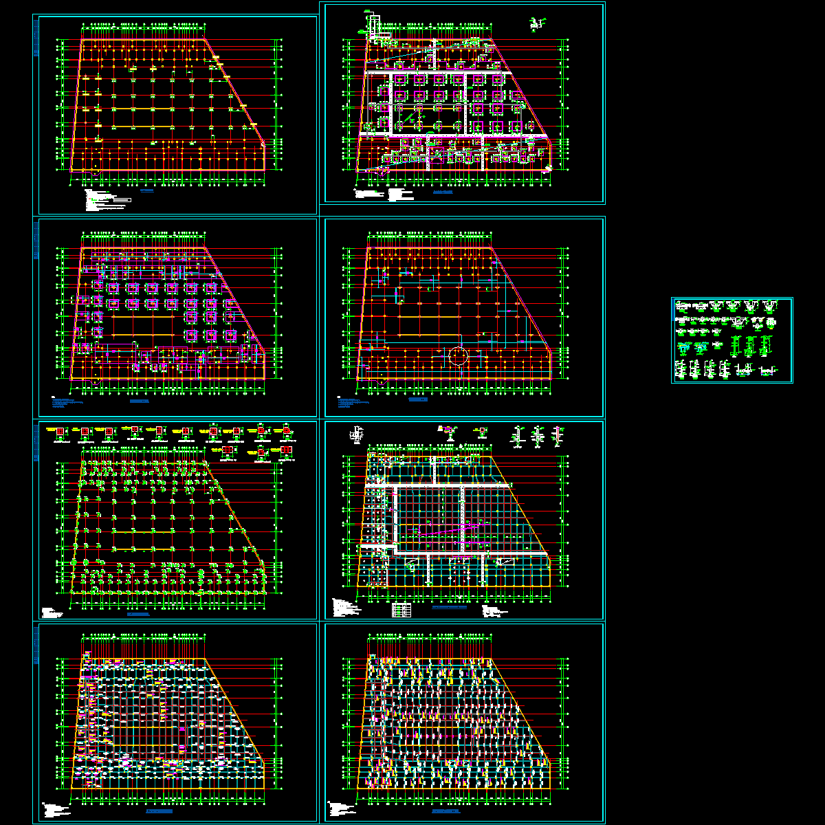 地下上室结构设计CAD图纸.dwg