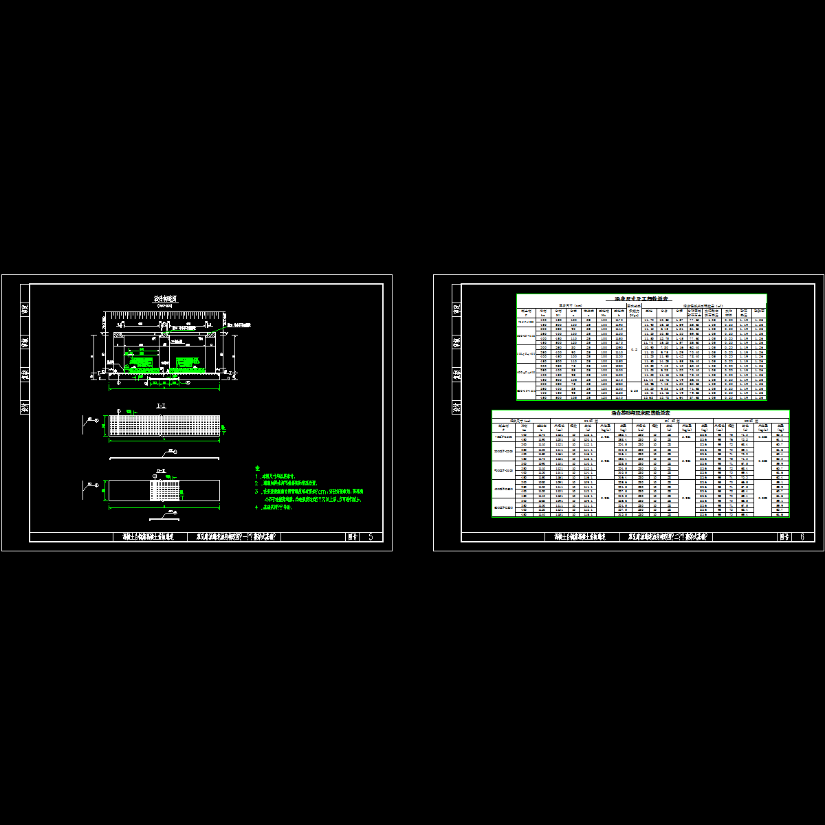 双孔暗涵通道涵身构造图(整体式基础）.dwg