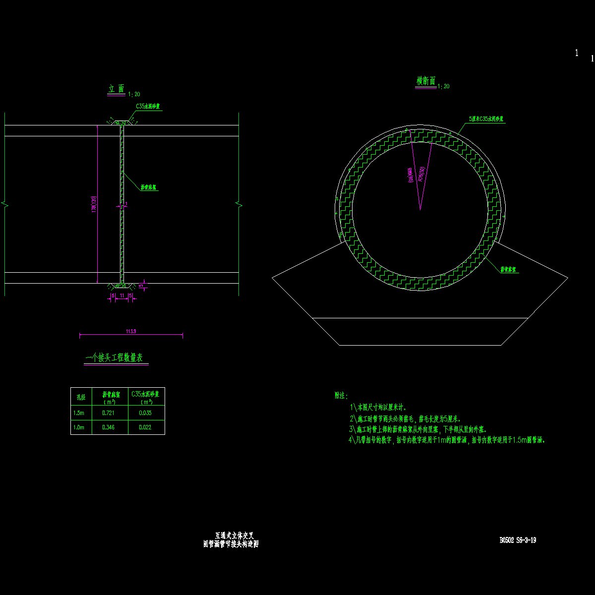 b0502 s6-3-19 圆管涵管节接头构造图.dwg