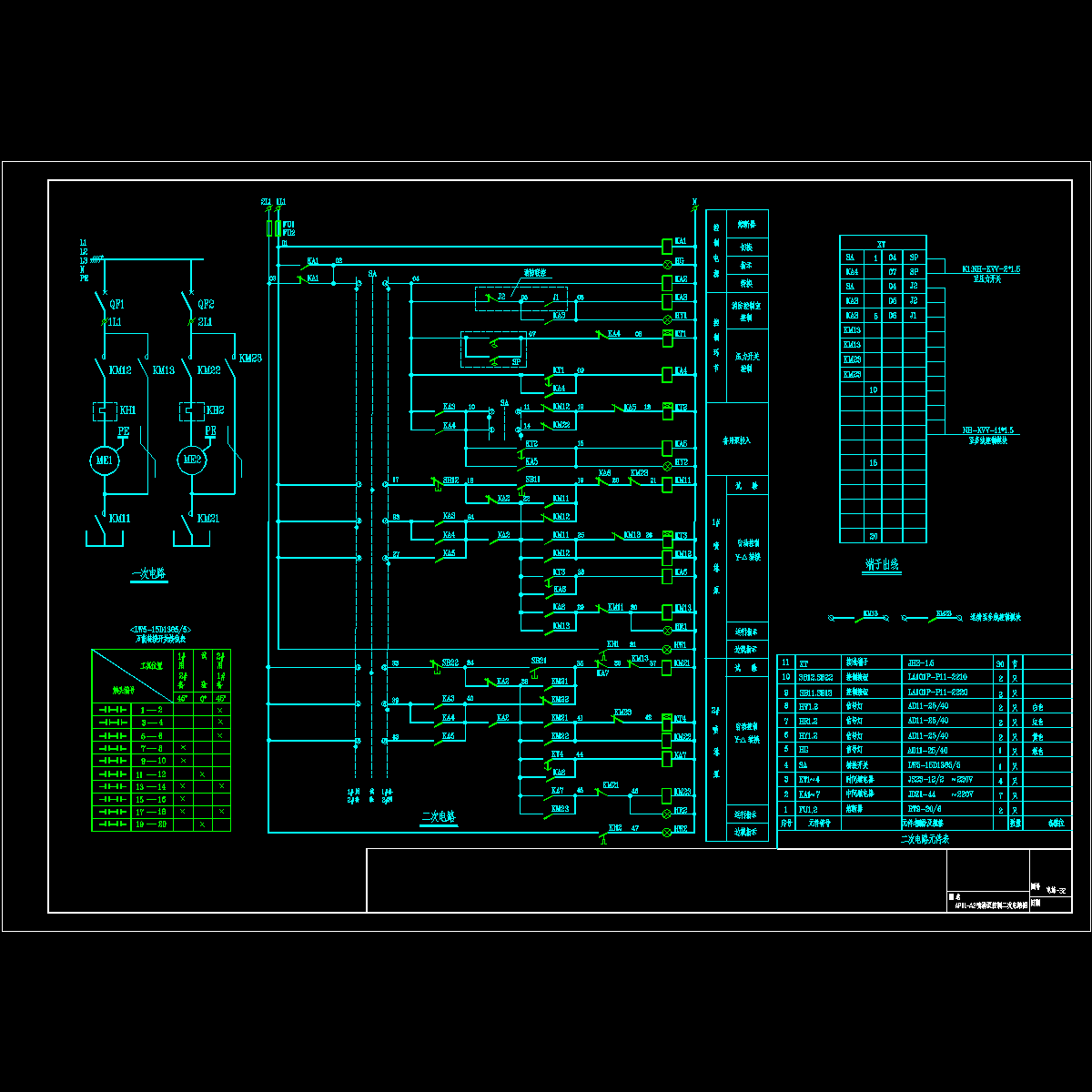 ap01-a2喷淋泵控制二次电路图.dwg