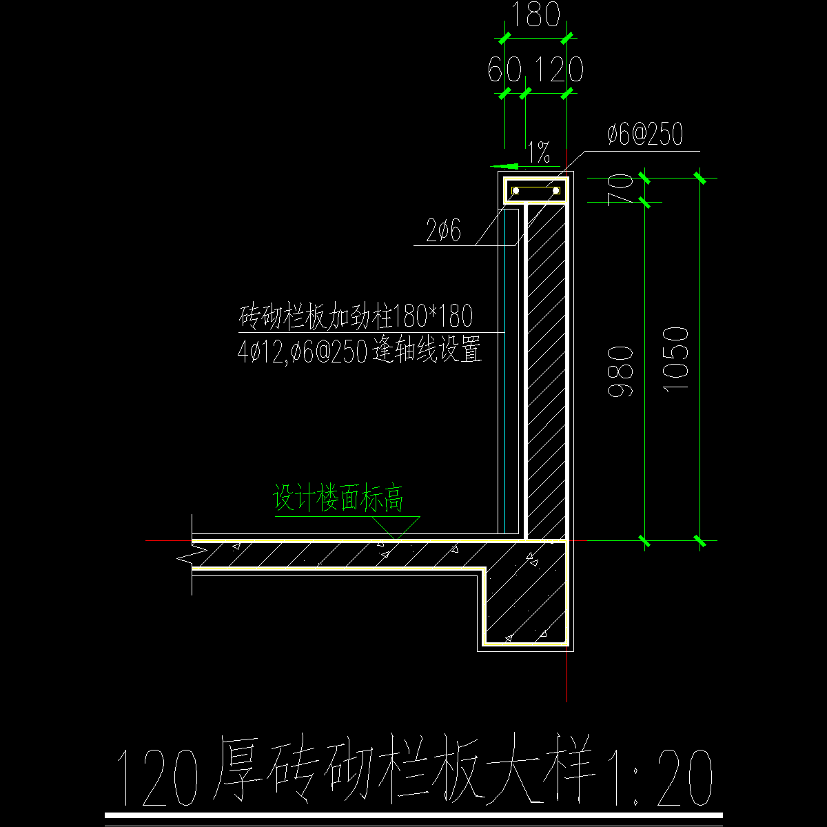 120厚砖砌栏板大样.dwg