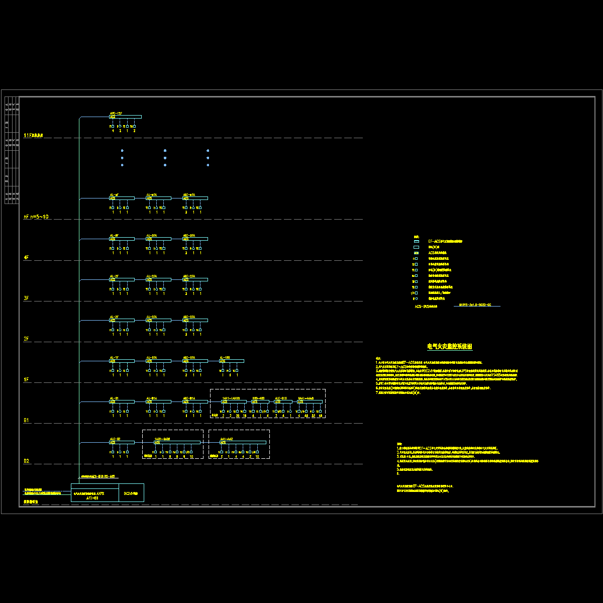 电气火灾监控系统图.dwg