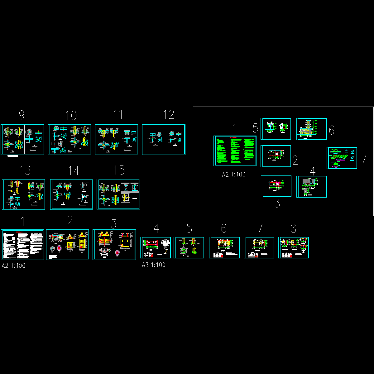 二层钢框架电梯施工图.dwg