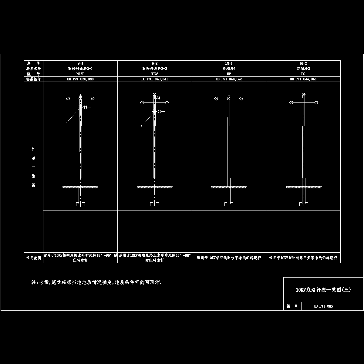 003 杆型一览图3.dwg