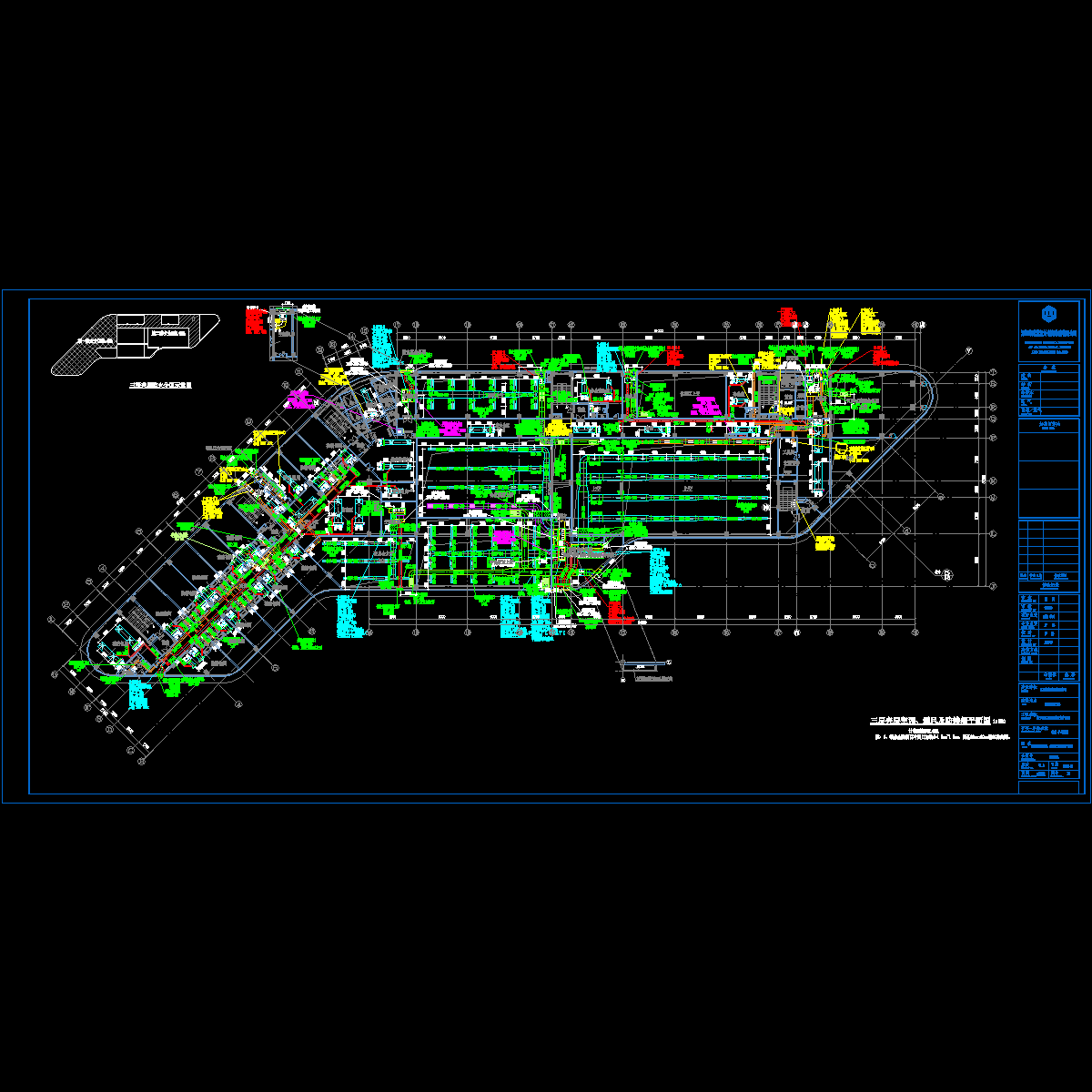 暖通施-15 三层夹层空调、通风及防排烟平面图.dwg