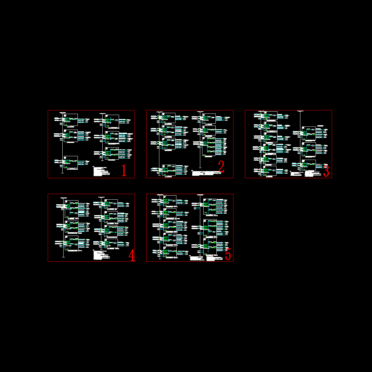 电消竣-042~046 防排烟配电箱系统竣工图.dwg