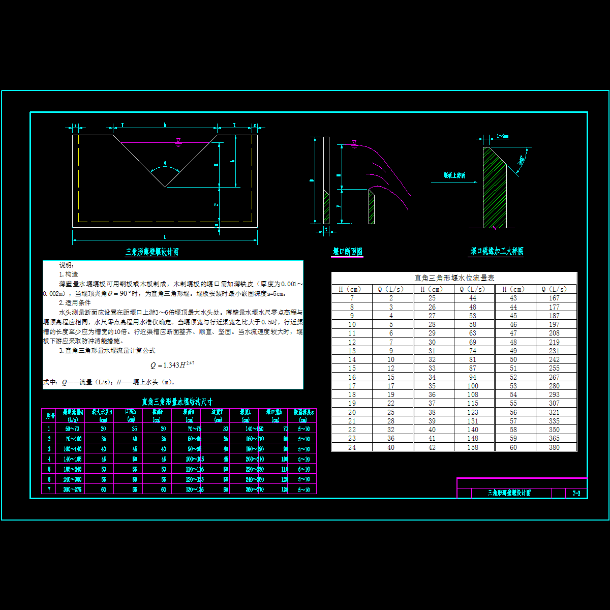 089三角形薄壁堰设计图.dwg