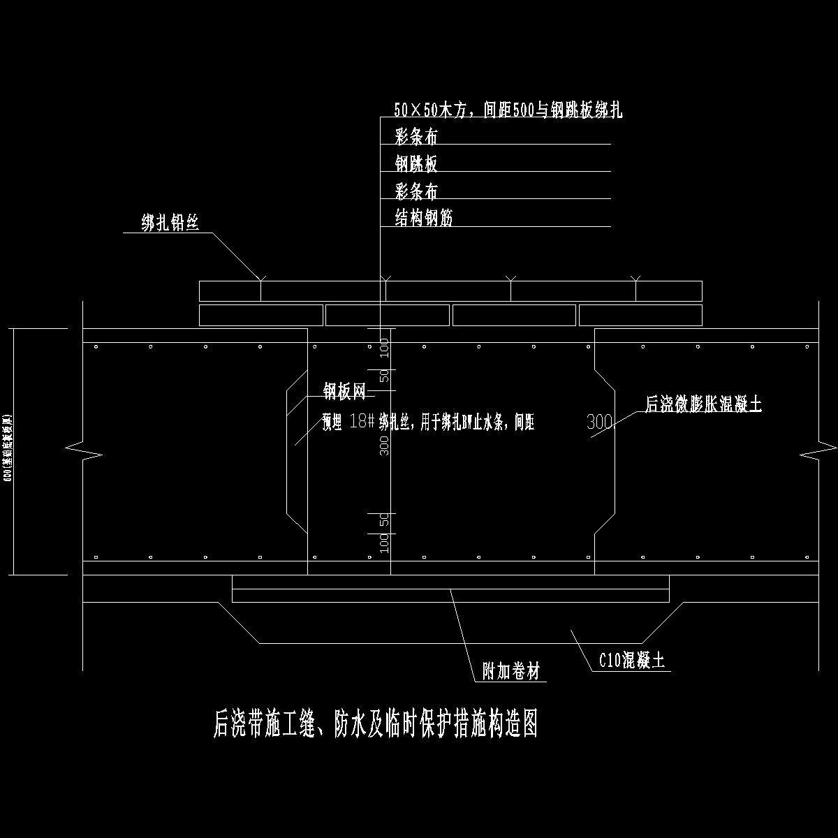 后浇带防水施工 - 1