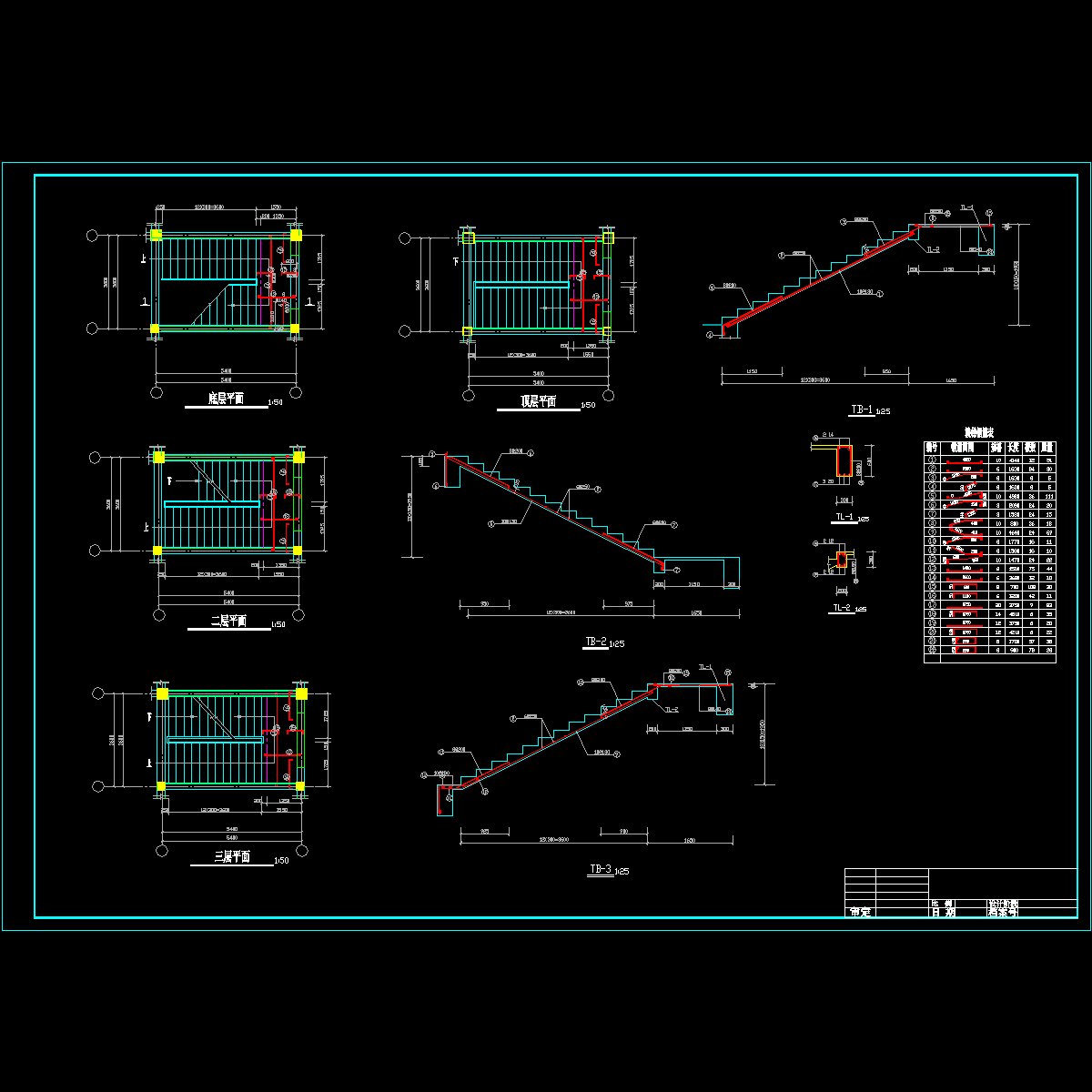 楼梯平面配筋图.dwg