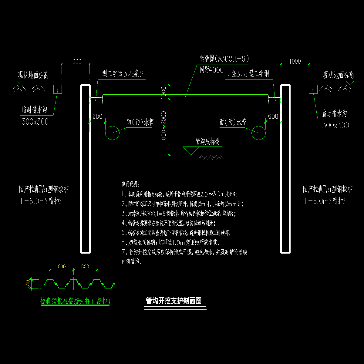 钢板桩基坑支护施工 - 1